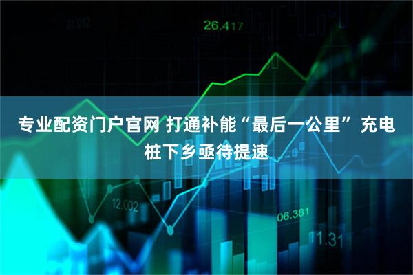 专业配资门户官网 打通补能“最后一公里” 充电桩下乡亟待提速